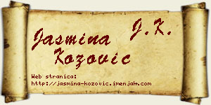 Jasmina Kožović vizit kartica
